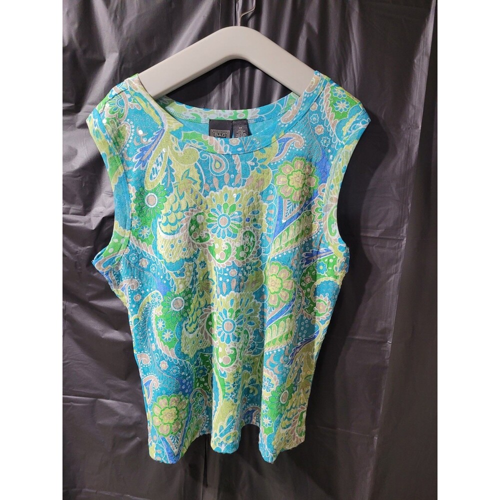 Bag G Age JPR Mesh Like Tank Top With Clear Sequins Size 3x Lined